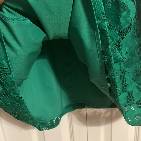 NWOT Eva Mendes for New York & Co lace overlay sleeveless green dress size 4 - Picture 10 of 14